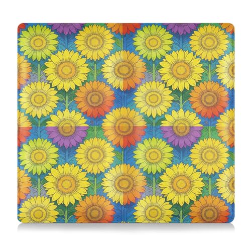 GuoChe Pu Leather Registration and Insurance Card Holder Men Women Document Wallet for any Car, Truck, Motorcycle, Trailer or Boat Rainbow Sunflower Lgbtq Flag Pride Month - color: 14
