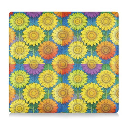 GuoChe Pu Leather Registration and Insurance Card Holder Men Women Document Wallet for any Car, Truck, Motorcycle, Trailer or Boat Rainbow Sunflower Lgbtq Flag Pride Month - color: 14