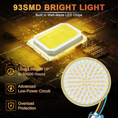 LivTee Extremely Bright Front Turn Signals & Running Switchback LED Lights Panel with 1157 Base Compatible for Harley Dyna Street Glide Road King, White/Amber - color: Front