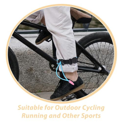 balacoo 2 Pcs Reflective Leg Bands with Elastic Storage Buckle for Night Running and Outdoor Activities, High Visibility Cycling Pant Straps Made of Sturdy Polypropylene Fiber