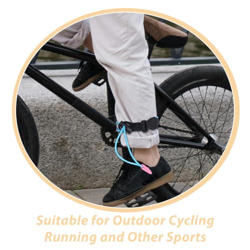 2 Pcs Reflective Bike Pants Straps with Adjustable Polypropylene Fiber Bands for Night Running Safety and Outdoor Cycling Activities