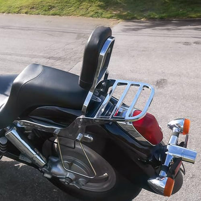 SLMOTO Sissy Bar Backrest Set Luggage Rack Pad Fit for Honda Shadow ACE 1100 VT1100 Shadow SABRE 1100 ACE VT1100 - color: Fit for Honda Shadow