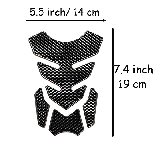 1 Set Universal 3D Motorcycle Gas Tank Sticker, Fuel Tank Protector Decal Pad Self-adhesive and Waterproof - Silver - color: Silver