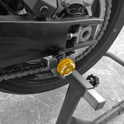 Motorcycle M8 Swingarm Spools Slider For V-Strom 800DE (DL 800DE) 2023-2025 V-Strom 800DE Adventure 2023-2025 Swing Arm Spool Slider Stand Screws Accessories (Gold) - color: Gold