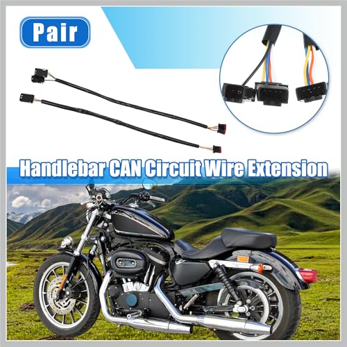 14" Handlebar CAN Bus Circuit Wire Extension Harness for Harley Dynas Electra Glide Road Glide Sportster Handlebar Wire Extension Switch Wiring Harness Replacement Car Parts