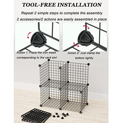 Hat Display Stand,Motorcycle Helmet Rack Stand - Floor-Standing Metal Bike Helmet Holder with Shoe Bag Shelf - Grids Storage Bins for Closet Cabinet - Modular Bookshelf & H,10 Cube - size: 10 Cubes