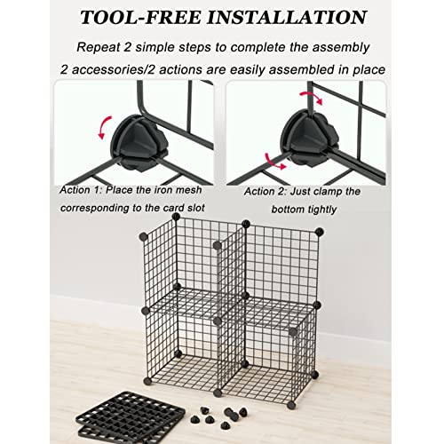 Hat Display Stand,Motorcycle Helmet Rack Stand - Floor-Standing Metal Bike Helmet Holder with Shoe Bag Shelf - Grids Storage Bins for Closet Cabinet - Modular Bookshelf & H,5 Cubes - size: 5 Cubes