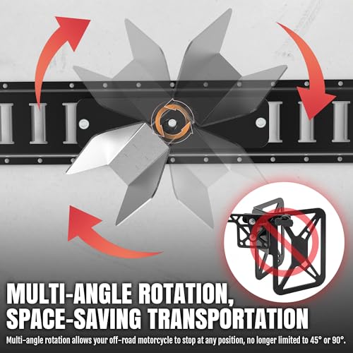 E-Track Dirt Bike Wheel Chock Multi-Angle Adjustment Fits Floor or Wall E-Track, Heavy-Duty Accessory for Trailers Dirt Bikes Bicycles (1Pack) - size: 1 Pack