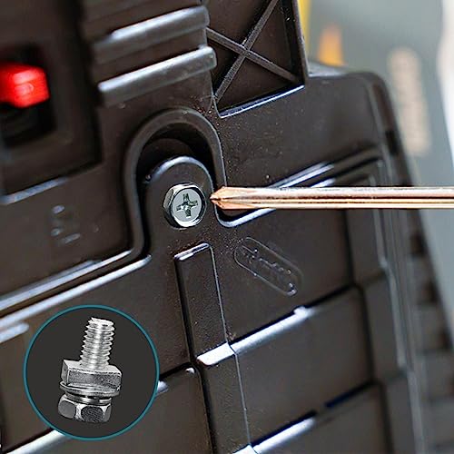 12 PCS Bolts and Nuts Kit, Motorcycle Battery Bolts and Nuts, M6x16MM Motorcycle Battery Screw and Nut, Battery Terminal Bolts and Nuts Carbon Steel - size: M6x16MM (12PCS)