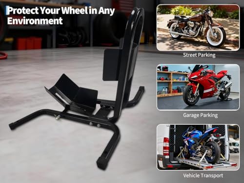 Professional Grade Universal Motorcycle Wheel Chock – Heavy-Duty 1500 Lb Stand for Trailers, Garage, Dirt Bikes, Cruisers & Sport Bikes with Quick-Adjust Security
