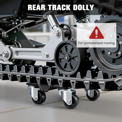 KEDSUM 1700LBS Heavy Duty Snowmobile Dolly with 5" Casters, Versatile Terrain Snowmobile Ski Dolly Set for Motorized Use, Speed Below 5MPH, Straps with Buckle Firmly Attaching on Skis - size: Large Wheels