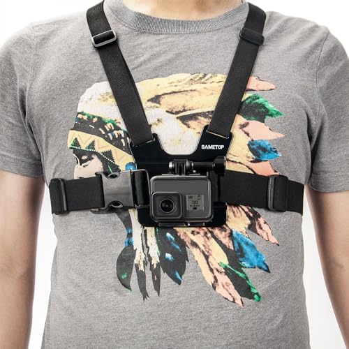 Chest Mount Strap Harness Chesty Body Mount Compatible with GoPro Hero 13, 12, 11, 10, 9, 8, 7, 6, 5, 4, Session, 3+, 3, 2, 1, Max, Hero (2018), AKASO, DJI Osmo Action Cameras