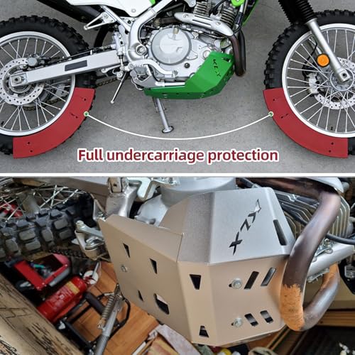 KLX230/L/R/S Front Skid Plate Engine Guard Cover Protector Compatible with Kawasaki KLX230L 2020-2024,KLX230 2020-2022; KLX230S 2022; KLX230R 2020-2024; KLX230R S 2020-2024 (Silver)