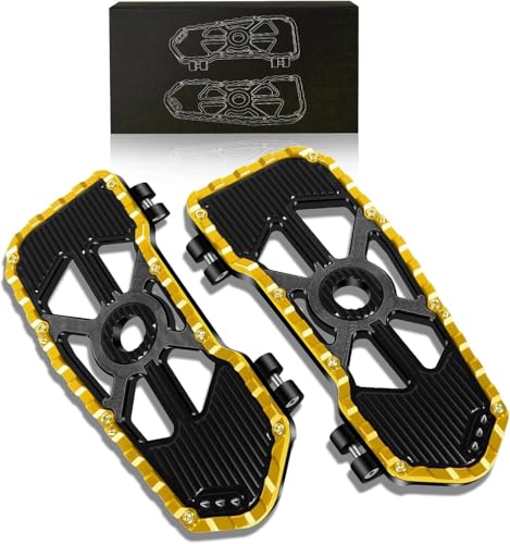Driver Floorboards Footpegs Footboards for Harley Touring Electra glide,Road king,Road glide,Street glide 1986-2025, Tri Glide '09-'25, Softail '86-2017 (Driver Floor Boards-GOLD) - color: Driver Floor Boards-GOLD
