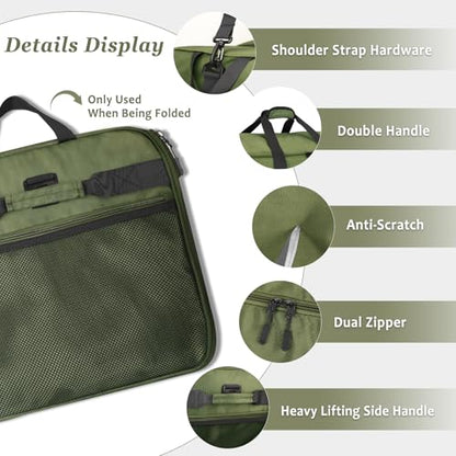 Rolling Duffle Bag with Wheels, 85L Expandable Rolling Duffel Bag for Travelling, Extra Large Foldable Carry on Travel Duffle Bag for Men - color: Green
