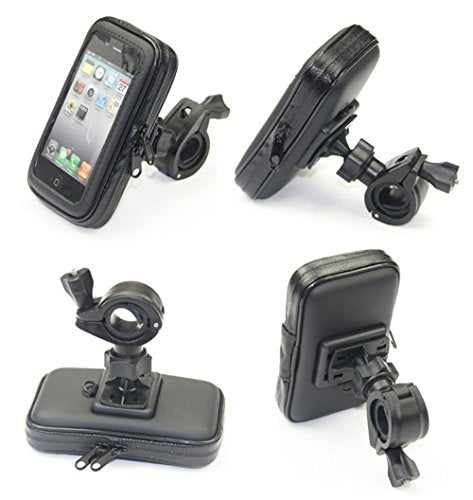 Universal 360° Switch Waterproof Bike Bicycle GPS Case Motorbike Stand Phone Holder Mount for Smartphone Up to 4.7-5.2 Inch (XL(5.3"-6.2")) - size: XL(5.3"-6.2")