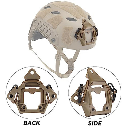 Tactical Helmet NVG Mount Shroud Steel Sports Camera Bracket Base for Fast Helmet - color: T2