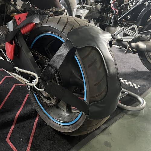 MOTO4U Universal Motorcycle Rear Wheel Tie Down Strap in Upgrade Black - color: Upgrade Black