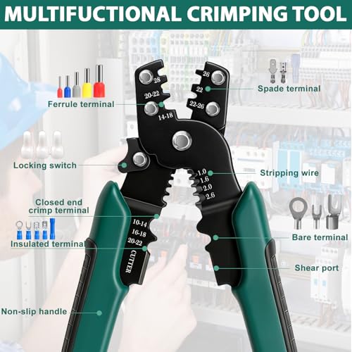 308PCS 19 Sets Weather Pack Connectors Kit, 1 2 3 4 6Pin Automotive Electrical Wire Connectors with Stripper(18-12AWG), Male Female Terminals Plug Kit and Terminal Removal Tool - size: 308PCS