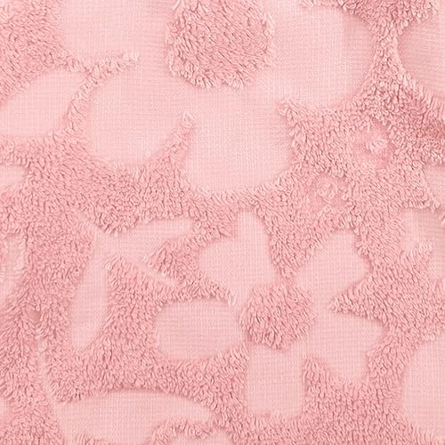 VOOVA & MOVAS 6-Pack Shower Wash Cloth, 100% Cotton Soft Absorbent Bath Mitts with Hanging Loop, 8.3x6.3 Inch European Style Bathing Gloves for Body & Spa, Jacquard Pink Flower - color: Jacquard-pink Flower-2