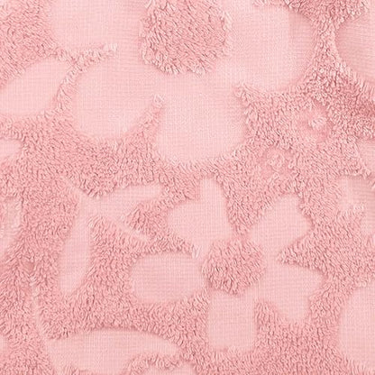 VOOVA & MOVAS 6-Pack Shower Wash Cloth, 100% Cotton Soft Absorbent Bath Mitts with Hanging Loop, 8.3x6.3 Inch European Style Bathing Gloves for Body & Spa, Jacquard Pink Flower - color: Jacquard-pink Flower-2