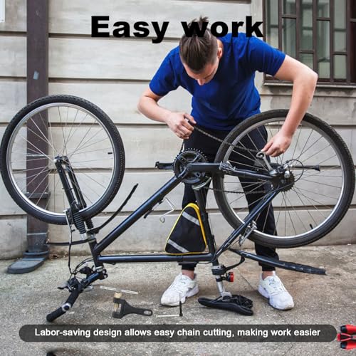 Motorcycle Chain Breaker with a Rack, Bicycle Chainbreaker Tool Chain Link Splitter Tool Chain Cutter Remover Compatible with Pit Bike ATV Kart Small Motorcycle 420 428 520 525 528 530