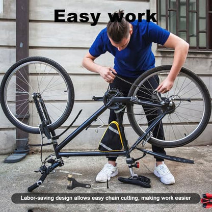 Motorcycle Chain Breaker with a Rack, Bicycle Chainbreaker Tool Chain Link Splitter Tool Chain Cutter Remover Compatible with Pit Bike ATV Kart Small Motorcycle 420 428 520 525 528 530