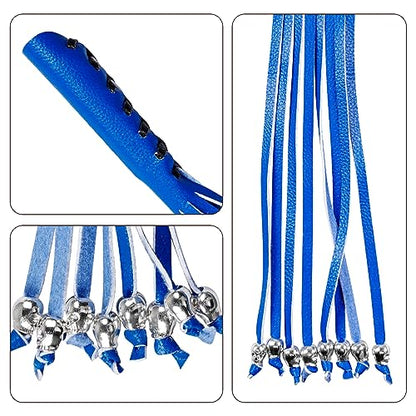 Motorcycle Lever Cover PU Leather Fringed Brake Clutch Covers Universal Grip Tassels Motorcycle Handlebar Covers with Skull Beads - color: Blue