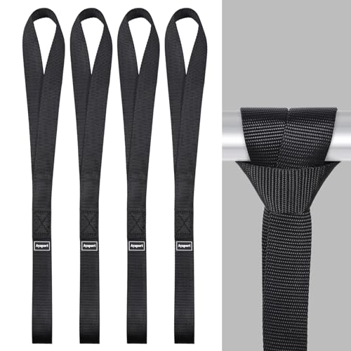 Ayaport Soft Loop Tie Down Straps 18 inches - Black 4500lbs Break Strength Loops for Securing ATV, UTV, Motorcycles, Scooters, Dirt Bikes… - size: Soft Loop-18'' black