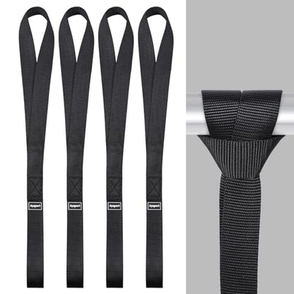 Ayaport Soft Loop Tie Down Straps 18 inches - Black 4500lbs Break Strength Loops for Securing ATV, UTV, Motorcycles, Scooters, Dirt Bikes… - size: Soft Loop-18'' black
