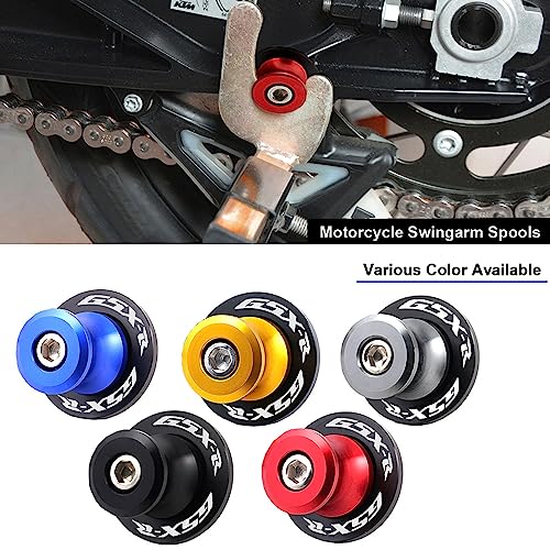 2pcs M8*1.5 Motorcycle Swing Arm Sliders Spools 8mm for Suzuki GSXR 600 750 1992-2024 GSX-R 1000 2001-2024 GSXS 600 750 1000 GSX-8R GSX-8S 2023-BRed - color: Spool - Red