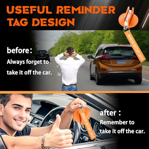 DEDC Pinch Weld Jack Pad Floor Stands, Jack Accessories Supplies Change Tire Repair Tires Oil Must Have Lifting Pucks Pads Adapter with Slotted Side for Car SUV Truck Pickup Sedan MPV Wagon - size: Orange 1 Pc with 1 Reminder Streamer