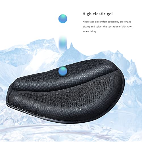 Motorcycle Seat Cushion, Motorcycle Gel Seat Pad with 3D Honeycomb Shock-Absorbing Breathable Seat Cover