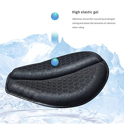 Motorcycle Seat Cushion, Motorcycle Gel Seat Pad with 3D Honeycomb Shock-Absorbing Breathable Seat Cover