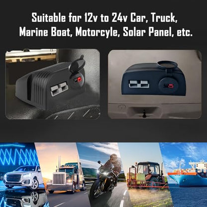 Anderson Power Pole Connector and Anderson Power SB50 connectors, Waterproof Quick Connect Wire Connectors 45 Amp PP15 to 45 and 50A SB50 Connector for Marine, Boat, Motorcycle, Truck, RV - style: 50A+PP15-30-45+Bracket