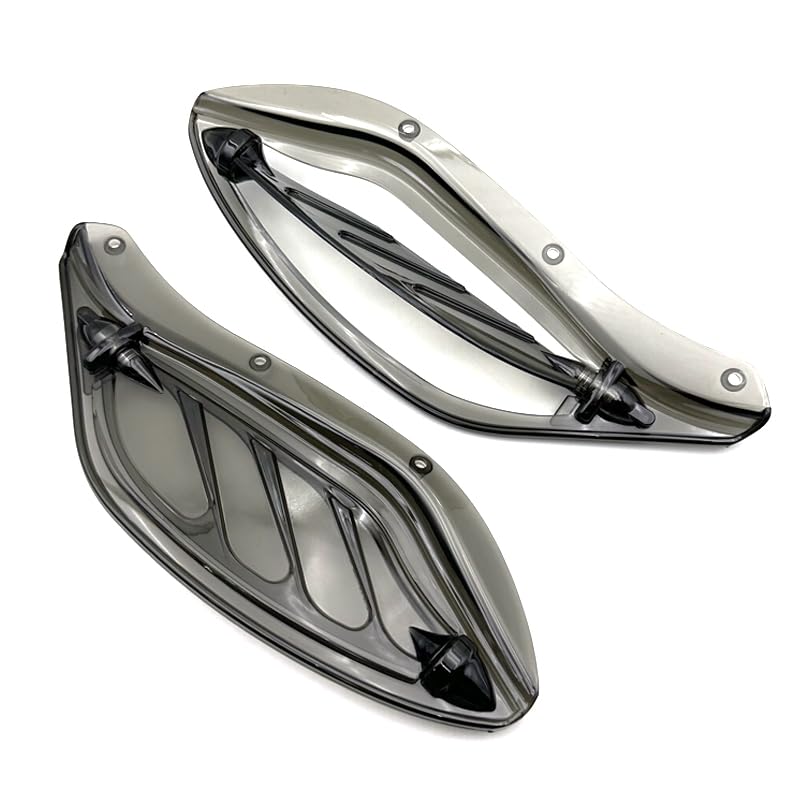 IZX fit for Harley Touring CVO Electra Street Glide Ultra Classic FLHX FLHTCSE Tri Glide Ultra Classic 96-13 Motorcycle Air Deflector Side Wing Windshield Fairing (Smoked) - color: Smoked