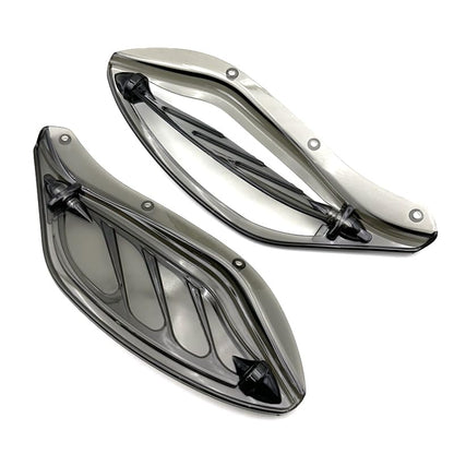 IZX fit for Harley Touring CVO Electra Street Glide Ultra Classic FLHX FLHTCSE Tri Glide Ultra Classic 96-13 Motorcycle Air Deflector Side Wing Windshield Fairing (Smoked) - color: Smoked