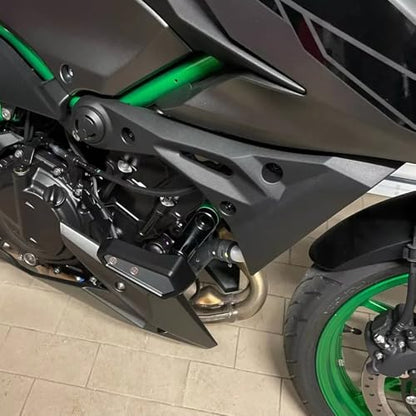 for NINJA500 Z500 SE Ninja 500 z500 se 2024 2025 2026 Accessories Engine Anti-Fall Protection Cover Motorcycle Body Anti-Fall Block Side Cover Protection Frame Slider Impact Engine Drop pad (Green) - color: Green