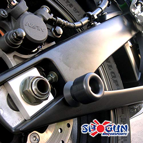 Shogun USA Made Yam 6mm YZF-R3 R3 2015-2026 MT-03 2020-2026 YZF-R6S 2006-2009 YZF-R6 R6 1999-2016 FZ1 2006-2015 YZF-R1 1998-2014 Most Aprilia Swingarm Spools - Sliders - Black - 701-0609