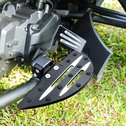 Motorcycle Front Footpegs Rider Footboard for Can Am Spyder F3/F3-S/F3-T 2015+, Anti-Slip Wide Foot Pegs Footrest Driver Floorboards Motorbike Highway Footboard Accessories (Drop Shaped-Front) - style: Drop Shaped-Front