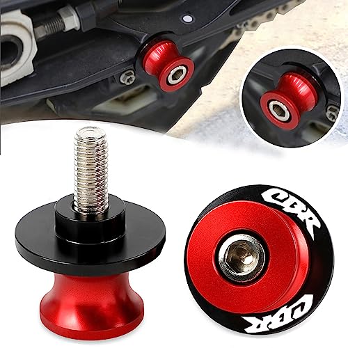 2pcs M8*1.5 Motorcycle Swing Arm Sliders Spools For H-onda CBR150 CBR100f CBR1000rr CBR1100xx CBR125 CBR250 CBR400rr CBR400f CBR450sr CBR600rr CBR600f CBR900rr CBR954rr (Red) - color: Spool - Red