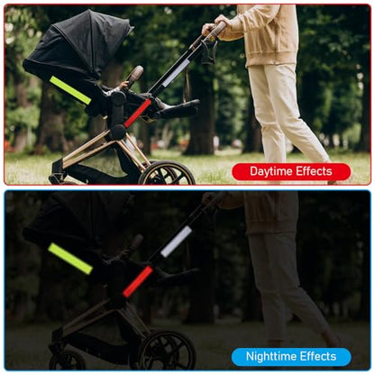 TIESOME 3 Rolls Reflective Tape Outdoor Waterproof, High-Visibility Neon Reflective Tape Safety Warning Tapes Durable Lasting Color Neon Tapes for Car Bike Baby Stroller Helmet(0.8In x 16 Feet)