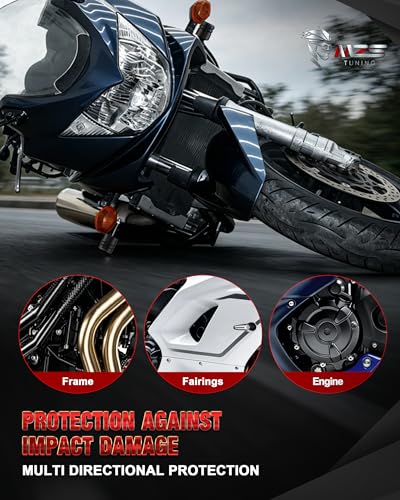 MZS Motorcycle Frame Sliders POM Compatible with Z900 2017-2026 / Z900 SE 2022-2026 / Z900RS 2018-2026, Falling Crash Protector Guards Engine Fairing Protection No Cut Kits Black - size: Z900 / Z900RS