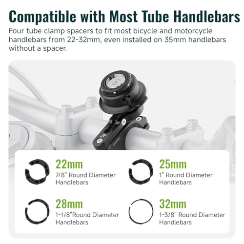 Quick Launch Magnetic Motorcycle Phone Mount, Anti-Vibration Handlebar Bracket with Secure Lock for Bike Scooter Moto MTB, 360° Blind Installation for Phones (QM02-Motorcycle-Pro) - style: QM02