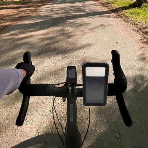 Zerodeko Motorcycle Navigation Phone Holder Handlebar Mount Vibration-Proof Waterproof Clamp Compatible for Motorbike Outdoor Riding