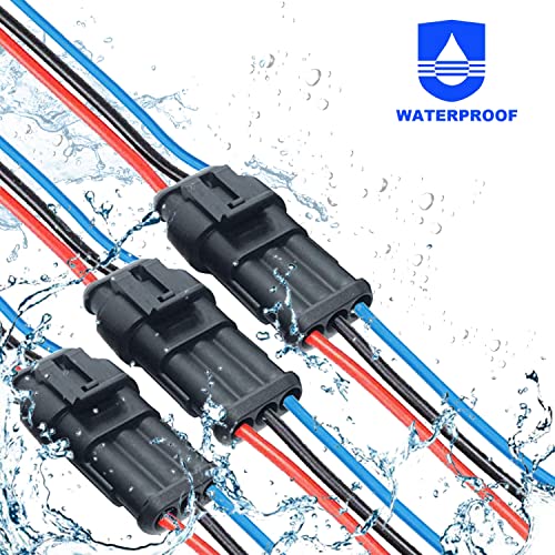 372Pcs Waterproof Automotive Electrical Connectors Quick Connect and Disconnect Wire Connector Terminals 1/2/3/4/5/6 Pin Connectors Kit (18 Sets) - style: 372 pcs