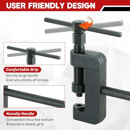 Motorcycle Chain Breaker Kit | 13PCS Chain Breaker Rivet Cutter Chain Link Cutter Removal Tool Chain Cutter and Riveter Kit for Motorcycle, Bike, ATV