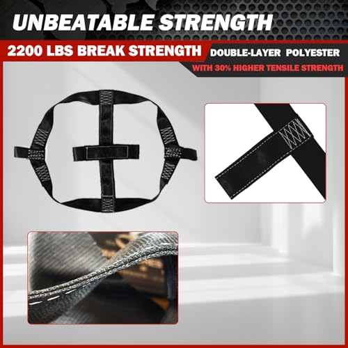 Motorcycle Rear Wheel Tie Down Strap, 2200lbs Break Strength Universal Motorcycle Tie Down Strap in Black - color: Black