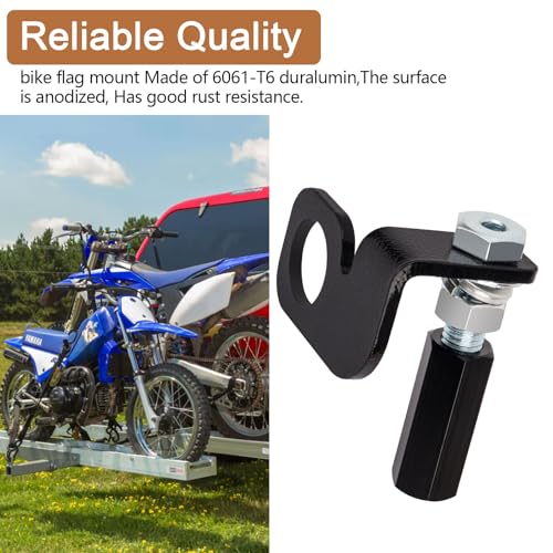 Dirt Bike Flag Mount, Motorcycle Flag Mount，Motorcycle Dune Whip Mount，Rear Axle Whip Mount Mounting Set for Quick Install 1/4" Whip Flag Pole