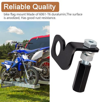 Dirt Bike Flag Mount, Motorcycle Flag Mount，Motorcycle Dune Whip Mount，Rear Axle Whip Mount Mounting Set for Quick Install 1/4" Whip Flag Pole